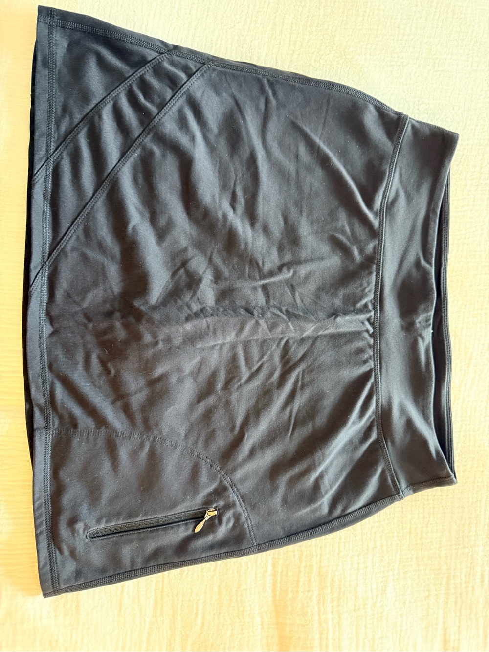Tuff Athletics Black Performance Skort with Hidden Zip